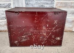 Antique Victorian Milwis Bestouse Painted Flower 2 Shelf Tin Cake Safe Cabinet