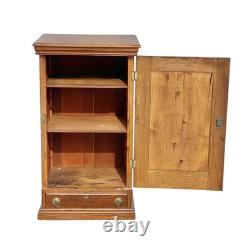 Antique Victorian Oak Belding Brothers Mirrored Spool Cabinet With Gold Decals