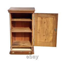 Antique Victorian Oak Belding Brothers Mirrored Spool Cabinet With Gold Decals