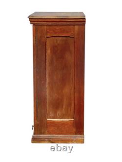 Antique Victorian Oak Belding Brothers Mirrored Spool Cabinet With Gold Decals