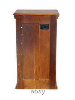 Antique Victorian Oak Belding Brothers Mirrored Spool Cabinet With Gold Decals