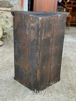 Antique Victorian Oak Carved Wall Hanging Corner Cabinet