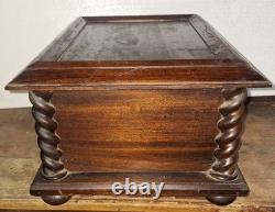 Antique Victorian Walnut Spool Cabinet 3 Drawer For Pocketwatch Collection