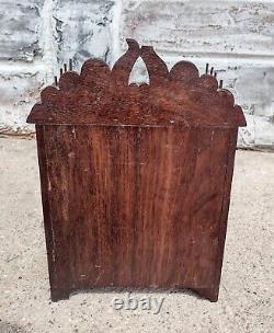 Antique Victorian Wood Mini Dresser Sewing Spool Cabinet Chest, 4 Drawers