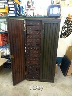 Antique Vintage 114 Drawer Apothecary Cabinet Cupboard / Bank of Drawers 114