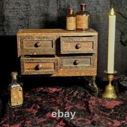 Antique/Vintage Antique Tabletop Chest Compartment Cabinet India Cabriole Legs