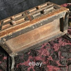 Antique/Vintage Antique Tabletop Chest Compartment Cabinet India Cabriole Legs