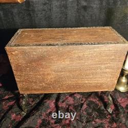 Antique/Vintage Antique Tabletop Chest Compartment Cabinet India Cabriole Legs