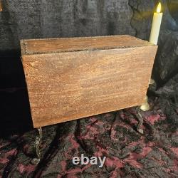 Antique/Vintage Antique Tabletop Chest Compartment Cabinet India Cabriole Legs