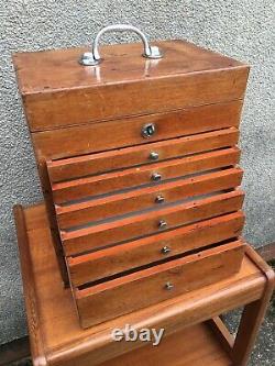 Antique Vintage Dentists Medical Cabinet Collectors Drawers S. S. White Co London