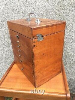 Antique Vintage Dentists Medical Cabinet Collectors Drawers S. S. White Co London