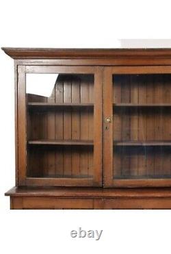 Antique Vintage Farmhouse Kitchen /Dining Cabinet Hutch Cupboard