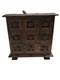 Antique Vintage Heavy Wooden 9 Drawer Spice Cabinet Apothecary Chest