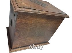 Antique Vintage Heavy Wooden 9 Drawer Spice Cabinet Apothecary Chest
