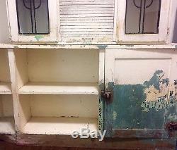 Antique Vintage Hoosier Art Deco kitchen Cabinet 2 Piece Shabby Chic 1930's