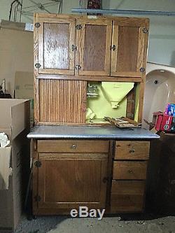 Antique Vintage Kitchen Hoosier Cabinet Cupboard