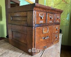 Antique Vintage Library Bureau Card Catalog File Cabinet 100+ Yrs Old Rare