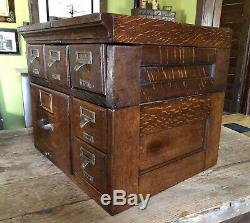 Antique Vintage Library Bureau Card Catalog File Cabinet 100+ Yrs Old Rare