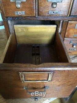 Antique Vintage Library Bureau Card Catalog File Cabinet 100+ Yrs Old Rare