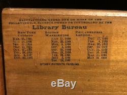 Antique Vintage Library Bureau Card Catalog File Cabinet 100+ Yrs Old Rare