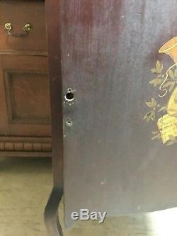 Antique Vintage Mahogany Record Cabinet Cupboard Music Box