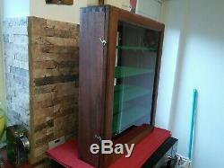 Antique, Vintage Mahogany Wall Or Freestanding Mirrored Display Cabinet