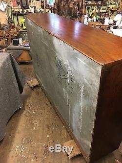 Antique Vintage Mahogany Wood 40 Drawer Storage Apothecary Cabinet Counter