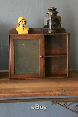 Antique Vintage Medicine Cabinet Apothecary Cupboard with Mirror shelves door