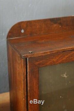 Antique Vintage Medicine Cabinet Apothecary Cupboard with Mirror shelves door
