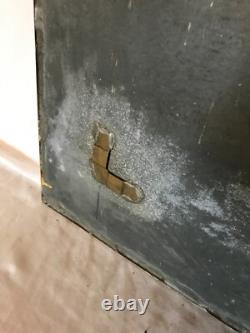 Antique Vintage Nickel over Brass Framed 18x24 Vanity Mirror Old 821-25B