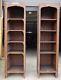 Antique Vintage Oak Built-in Bookcase Pair Early 1900's Knox Hall Columbia U