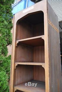 Antique Vintage Oak Built-In Bookcase Pair Early 1900's Knox Hall Columbia U