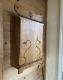 Antique Vintage Oak Hand Carved Wall Hanging Medicine Cabinet
