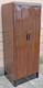 Antique Vintage Old Mid Century Modern Steel Metal Cabinet Closet Coat Wardrobe