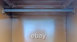 Antique Vintage Old Mid Century Modern Steel Metal Cabinet Closet Coat Wardrobe