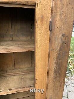 Antique Vintage Primitive 2 Door Cabinet Storage Cupboard