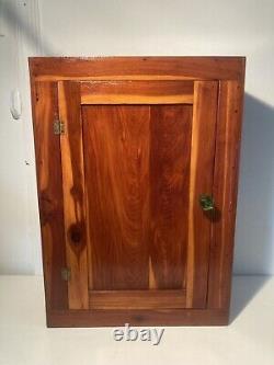 Antique Vintage Red Cedar Wood Medicine Cabinet Wall Hanging Cabin Rustic Beauty