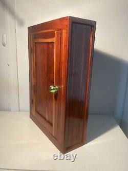 Antique Vintage Red Cedar Wood Medicine Cabinet Wall Hanging Cabin Rustic Beauty