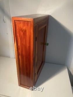 Antique Vintage Red Cedar Wood Medicine Cabinet Wall Hanging Cabin Rustic Beauty