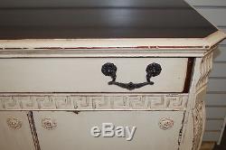 Antique Vintage Shabby Cottage Chic Mahogany Accent Cabinet/ Server