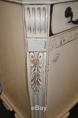 Antique Vintage Shabby Cottage Chic Mahogany Accent Cabinet/ Server