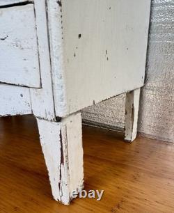 Antique Vintage Shabby Handmade Primitive Painted Wood Cabinet 36.5 In