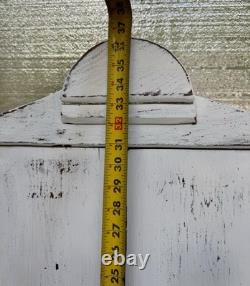 Antique Vintage Shabby Handmade Primitive Painted Wood Cabinet 36.5 In