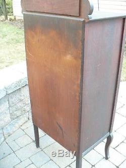 Antique Vintage Sheet Music Cabinet with Mirror