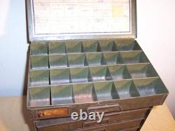 Antique Vintage Steel (6) Drawer Ford Automotive Small Parts Hardware Cabinet