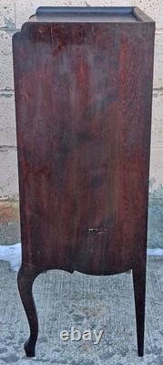 Antique Vintage Victorian Old Solid Mahogany Record Storage Sheet Music Cabinet