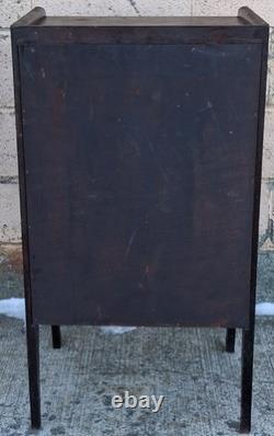 Antique Vintage Victorian Old Solid Mahogany Record Storage Sheet Music Cabinet