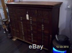 Antique / Vintage Wood 76 Drawer Shop Map Cabinet Boyce Cabinet Company