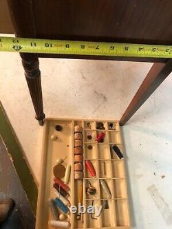 Antique Vintage Wood Caswell Runyon Company Perfect Sewing Cabinet Sew Stand