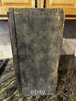 Antique Vintage Wood Wall Cabinet Screen Door Garage Barn Rustic Hanging